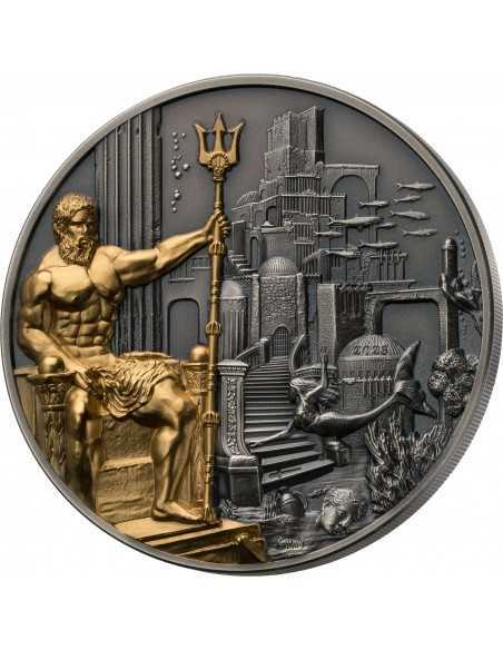 ATLANTIS Epic Places 3 Oz Silver Coin 20$ Cook Islands 2023 - Coins & More - Islas Cook