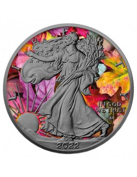 AUTUMN Eagle Four Seasons 1 Oz Silver Coin 1$ USA 2022