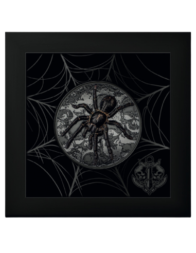 THAI BLACK TARANTULA Dark Nature 3 Oz Silver Coin 20$ Palau 2023