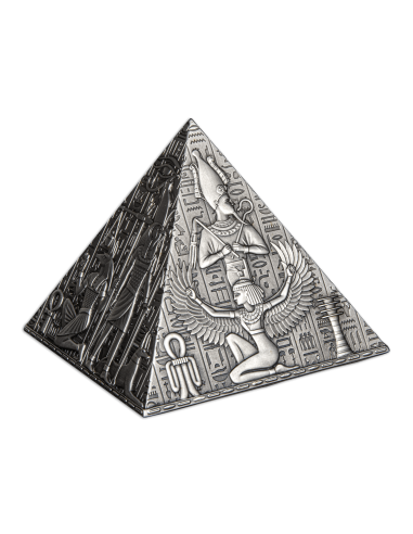 ANCIENT PYRAMID Shaped 1 Kg Silver Coin 1000 Francs Djibouti 2023 - Coins & More - Africa