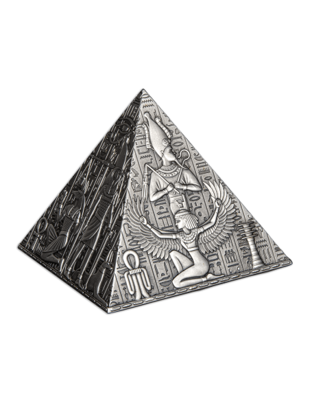 ANCIENT PYRAMID Shaped 1 Kg Silver Coin 1000 Francs Djibouti 2023 - Coins & More - Africa