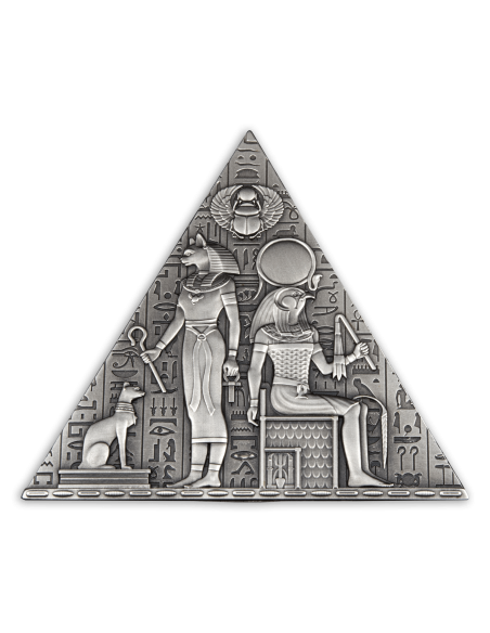 ANCIENT PYRAMID Shaped 1 Kg Silver Coin 1000 Francs Djibouti 2023 - Coins & More - Africa