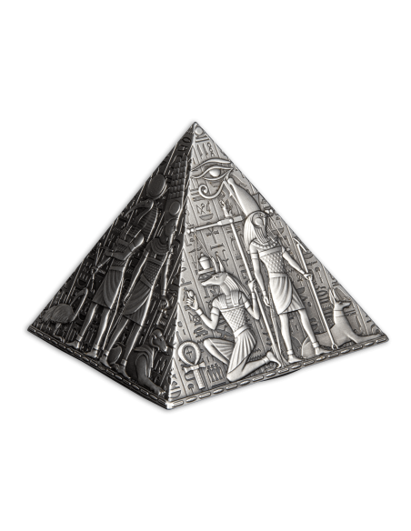 ANCIENT PYRAMID Shaped 1 Kg Silver Coin 1000 Francs Djibouti 2023 - Coins & More - Africa