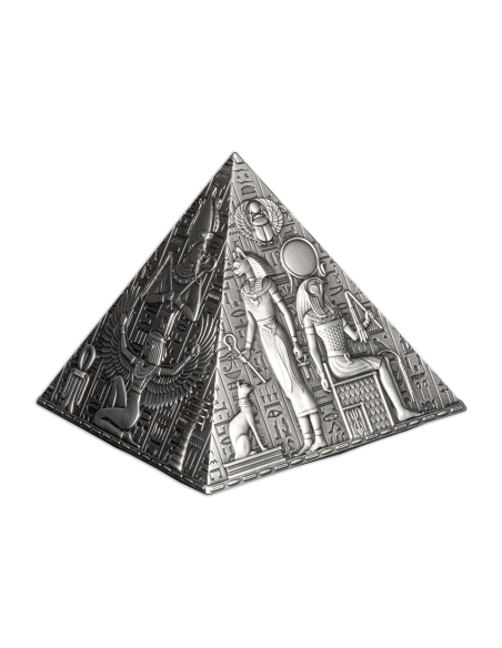 ANCIENT PYRAMID Shaped 1 Kg Silver Coin 1000 Francs Djibouti 2023 - Coins & More - Africa