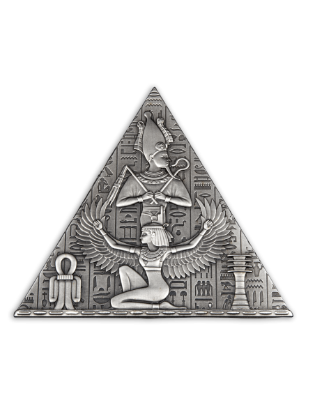 ANCIENT PYRAMID Shaped 1 Kg Silver Coin 1000 Francs Djibouti 2023 - Coins & More - Africa