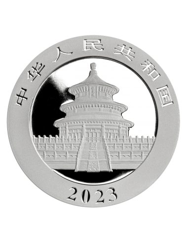 CHINESE PANDA 40th Anniversary Silver Set Coin 2 + 30g Bar China 2023 - Coins & More - Messico