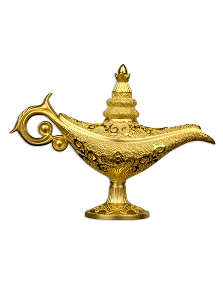 ALADDIN'S MAGIC LAMP Shaped 5 Oz Silver Coin 250 Francs Djibouti 2023 - Coins & More - Africa