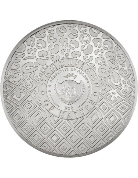 LEOPARD Camouflage of Nature 3 Oz Silver Coin 20$ Palau 2024 20$ Palau 2023 - Coins & More - Palau