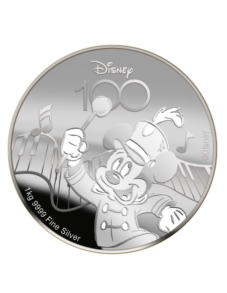 MICKEY MOUSE Disney 100 Magical Years 1 Kg Silver Coin 25$ Samoa 2023 - Coins & More - Samoa