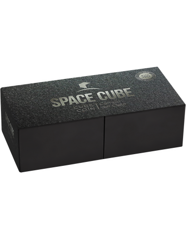 SPACE CUBE Campo del Cielo 2 Oz Silver Coin 5 Cedis Ghana 2023 - Coins & More - Ghana