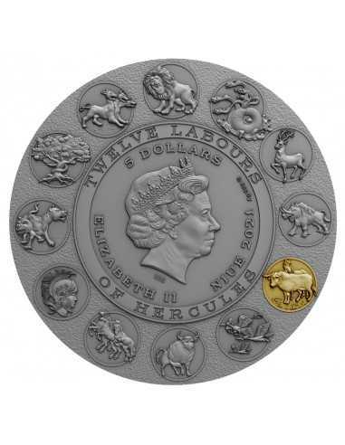 AUGEAN STABLES Twelve Labours of Hercules 2 Oz Silver Coin 5$ Niue 2021 - Coins & More - Mythologie, Légendes et Folklore