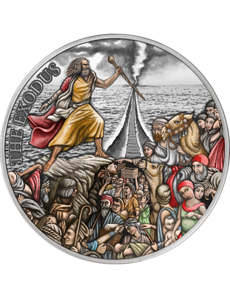 L'ESODO Storie fondamentali della Bibbia Moneta d'argento antica da 5 once 10$ Niue 2024 - Coins & More - Tokelau