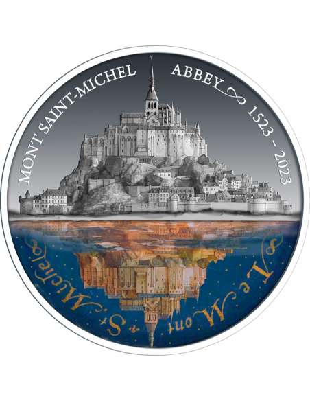 MONT SAINT-MICHEL ABBEY 500th Anniversary 2 Oz Silver Coin 5$ Dollars Niue 2023 - Coins & More - Niue