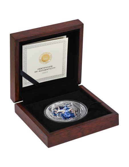 STARBURST AMPHITHERE Dragonology 2 Oz Silver Coin 2000 Francs Cameroon 2023 - Coins & More - Cameroon