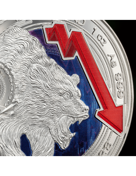 BULL AND BEAR MARKETS 1 Oz Silver Coin 2$ Niue 2023 - Coins & More - Niue