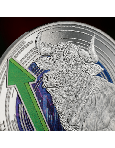 BULL AND BEAR MARKETS 1 Oz Silver Coin 2$ Niue 2023 - Coins & More - Niue