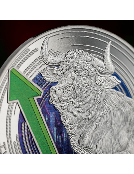 BULL AND BEAR MARKETS 1 Oz Silver Coin 2$ Niue 2023 - Coins & More - Niue