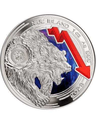 BULL AND BEAR MARKETS 1 Oz Silver Coin 2$ Niue 2023 - Coins & More - Niue