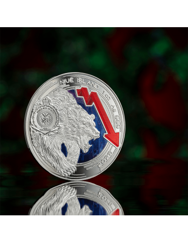 BULL AND BEAR MARKETS 1 Oz Silver Coin 2$ Niue 2023 - Coins & More - Niue