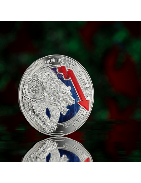 BULL AND BEAR MARKETS 1 Oz Silver Coin 2$ Niue 2023 - Coins & More - Niue