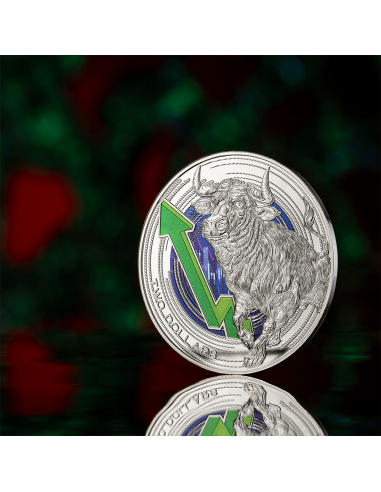 BULL AND BEAR MARKETS 1 Oz Silver Coin 2$ Niue 2023 - Coins & More - Niue