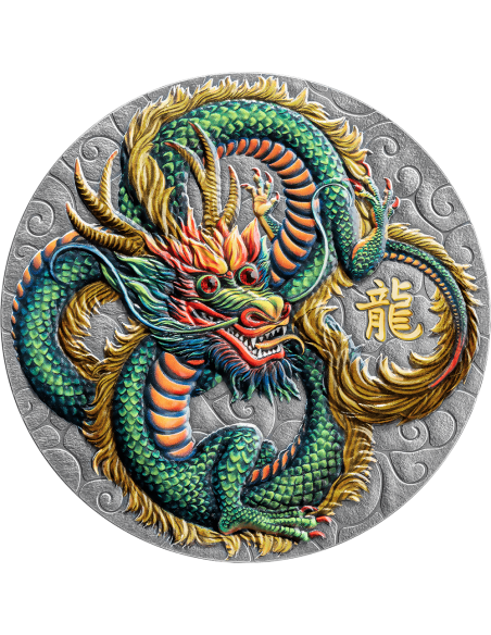 POWER OF GREEN DRAGON 5 Oz Silver Coin 10$ Niue 2024 - Coins & More - Niue