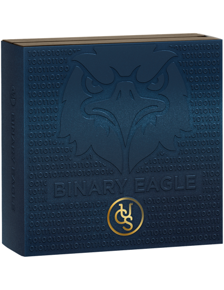 BINARY EAGLE Cryptocurrency 2 Oz Silver Coin 1000 Satoshi United Crypto States 2023 - Coins & More - Monete per Paese