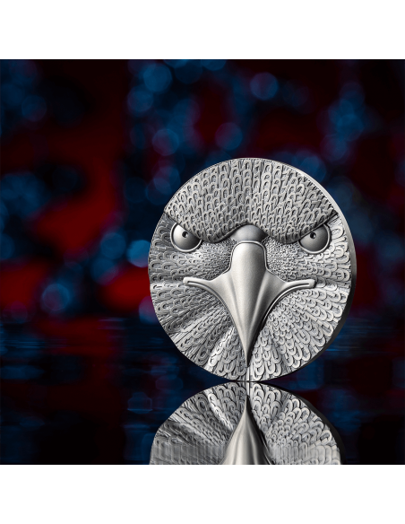 BINARY EAGLE Cryptocurrency 2 Oz Silver Coin 1000 Satoshi United Crypto States 2023 - Coins & More - Monete per Paese