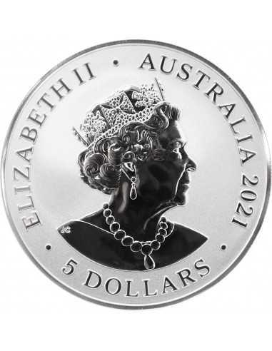 REDBACK SPIDER AUSTRALIA'S MOST DANGEROUS 5 oz Silver coin 5$ Dollars Australia 2021 - Coins & More - Australie