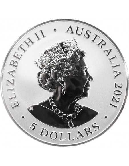 REDBACK SPIDER AUSTRALIA'S MOST DANGEROUS 5 oz Silver coin 5$ Dollars Australia 2021 - Coins & More - Australie