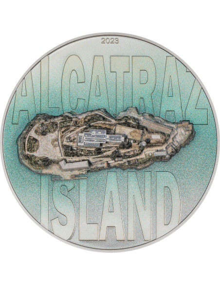 ALCATRAZ ISLAND 3 Oz Silver Coin 20$ Cook Islands 2023 - Coins & More - Isole Cook
