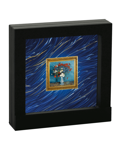 VASE WITH CORNFLOWERS 170th Anniversary of Vincent van Gogh 1 Oz Silver Coin 1$ Niue 2023 - Coins & More - Niue