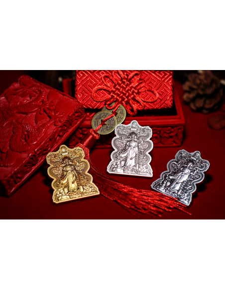 DOUBLE DRAGON GOD OF WEALTH 2 Oz Silver Coin 10000 CFA Francs Tchad 2024 - Coins & More - Chad