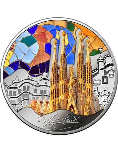 THE COLORFUL WORLD OF GAUDI II Silver Coin 1000 Francs Cameroon 2023 - Coins & More - Camerun