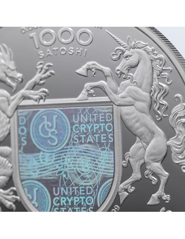 STATUE OF LIBERTY 1 Oz Silver Coin 1000 Satoshi United Crypto States 2023
