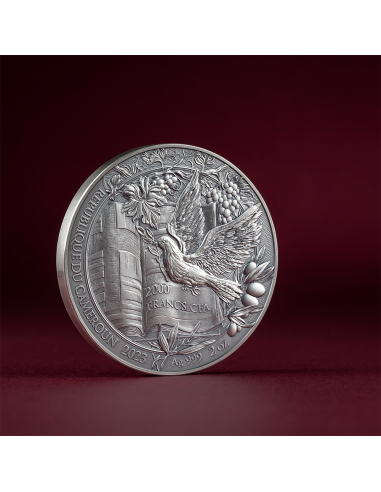 THE GARDEN OF EDEN Bible Stories 2 Oz Silver Coin 2000 Francs Cameroon 2023 - Coins & More - Camerun