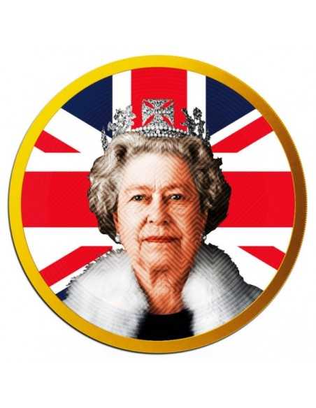 QUEEN ELIZABETH II Icons of Inpiration 1 Oz Gold Gilded Silver Coin 2$ Niue 2023 - Coins & More - Niue