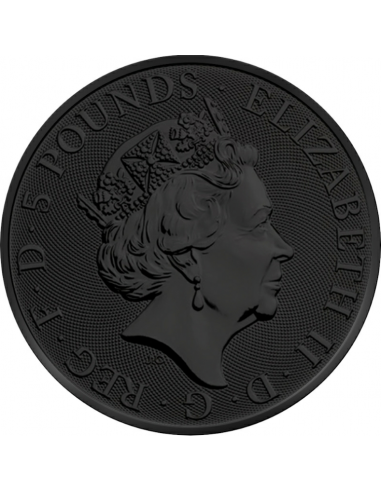 BURNING LION OF MORTIMER Queen Beasts 2 Oz Silver Coin 5£ United Kingdom 2020 - Coins & More - United Kingdom