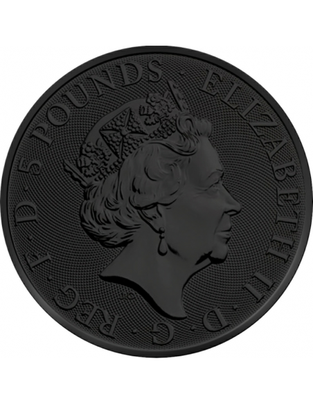 BURNING LION OF MORTIMER Queen Beasts 2 Oz Silver Coin 5£ United Kingdom 2020 - Coins & More - United Kingdom
