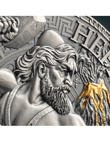 HEPHAESTUS The Great Greek Mythology 3 Oz Silver Coin 3000 Francs Cameroon 2023 - Coins & More - Camerun