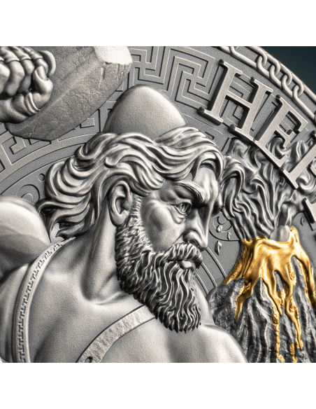 HEPHAESTUS The Great Greek Mythology 3 Oz Silver Coin 3000 Francs Cameroon 2023 - Coins & More - Camerun