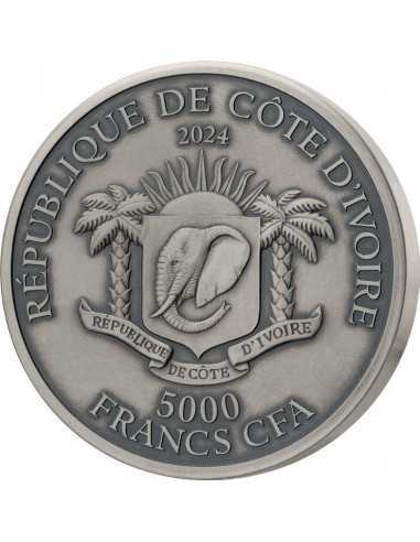 DRAGON Edition Signature Set 2 x 5 Oz Silver Coin 5000 Francs Ivory Coast 2024 - Coins & More - Côte d'Ivoire