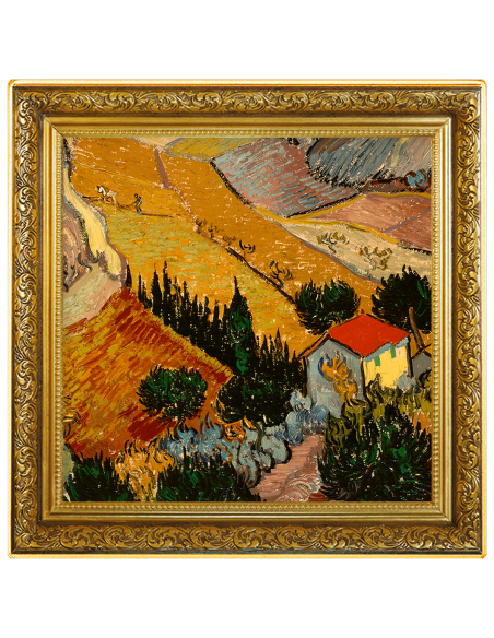 VALLEY WITH PLOUGHMAN SEEN FROM ABOVE 170th Anniversary of Vincent van Gogh 1 Oz Silver Coin 1$ Niue 2023 - Coins & More - Niue