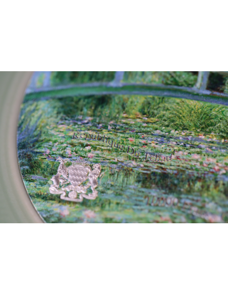 WATER LILY POND 1889 By Claude Monet 2 Oz Silver Coin 10000 CFA Francs Tchad 2024 - Coins & More - Tchad