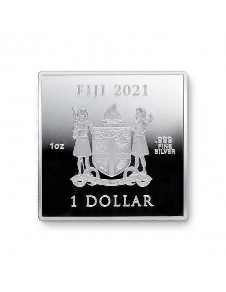 COCA COLA Arden Square 1 Oz Silver Coin 1$ Dollar Fiji 2021