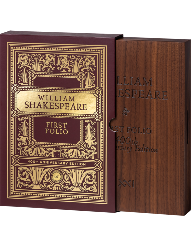 FIRST FOLIO William Shakespeare 400th Anniversary Edition 5 Oz Silver Coin 5000 Francs Cameroon 2023 - Coins & More - Cameroun
