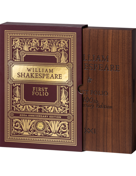 FIRST FOLIO William Shakespeare 400th Anniversary Edition 5 Oz Silver Coin 5000 Francs Cameroon 2023 - Coins & More - Cameroun