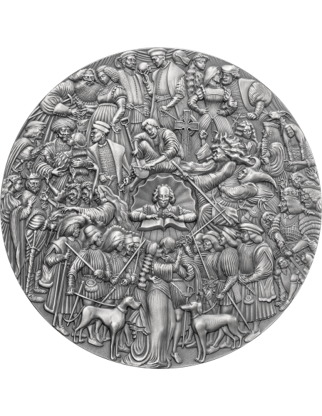 FIRST FOLIO William Shakespeare 400th Anniversary Edition 5 Oz Silver Coin 5000 Francs Cameroon 2023 - Coins & More - Cameroun