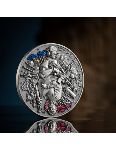 UKRAINE BATTLE HARDENED 2 Oz Silver Coin 10 Cedis Ghana 2024 - Coins & More - Ghana