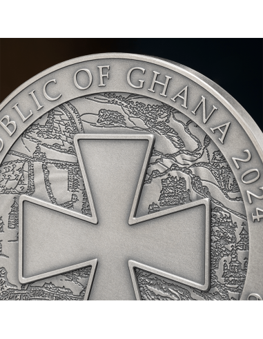 UKRAINE BATTLE HARDENED 2 Oz Silver Coin 10 Cedis Ghana 2024 - Coins & More - Ghana